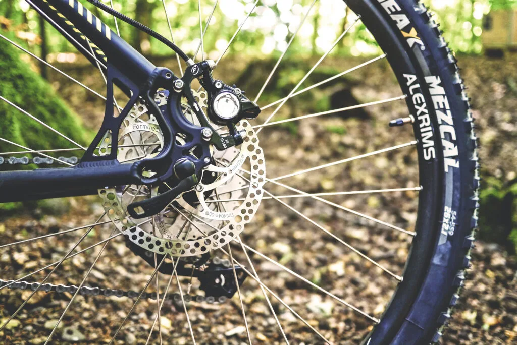 Close up of bike tire